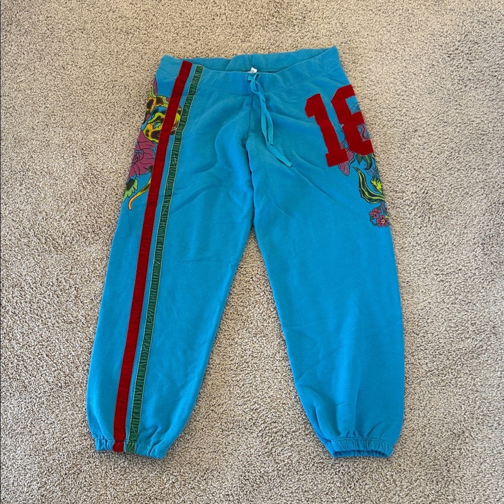 Blue Graphic Track Pants Le Donne active size extra small made in Brazil